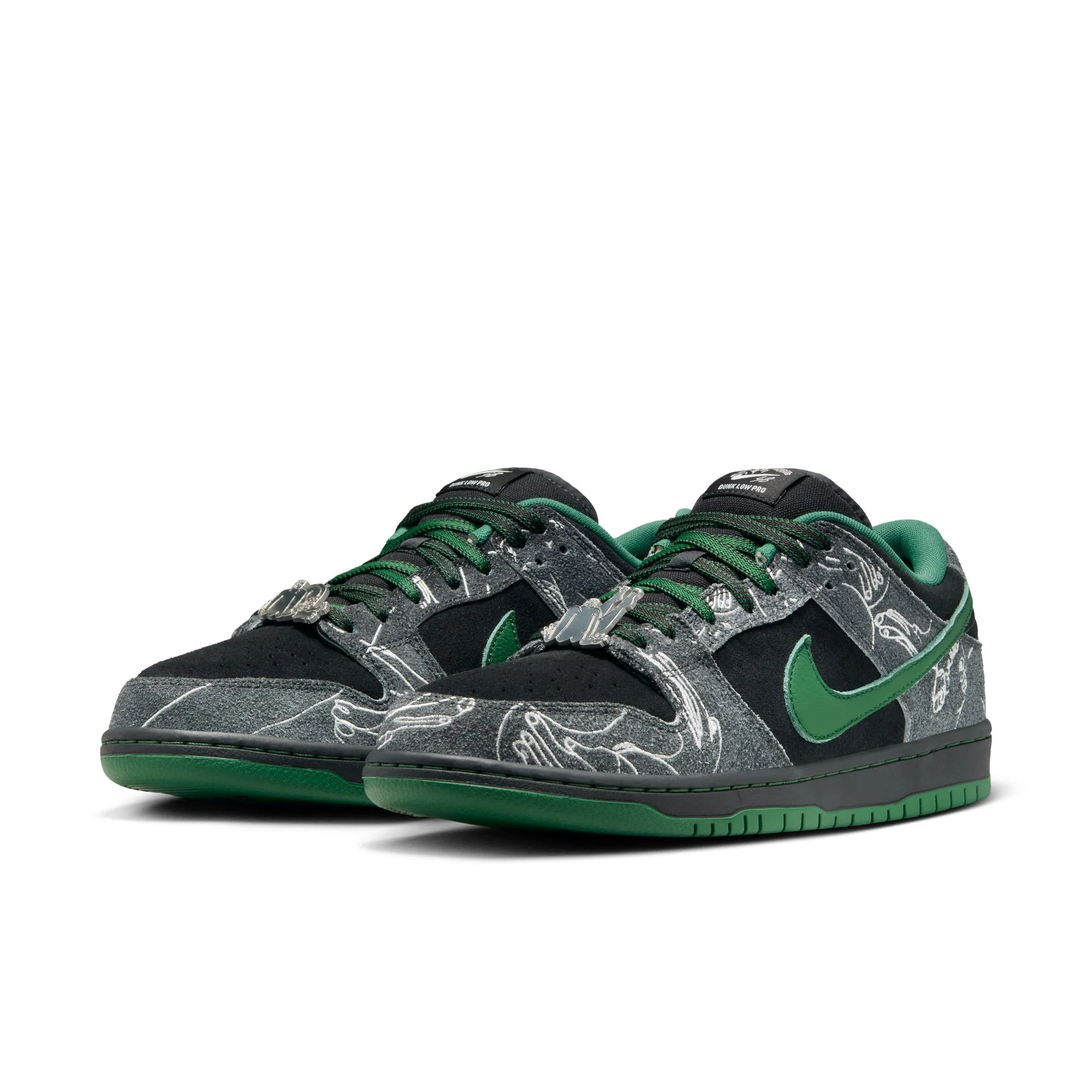NIKE SB DUNK LOW X THERE BLACK/GORGE GREEN-SUMMIT WHITE - Image 6