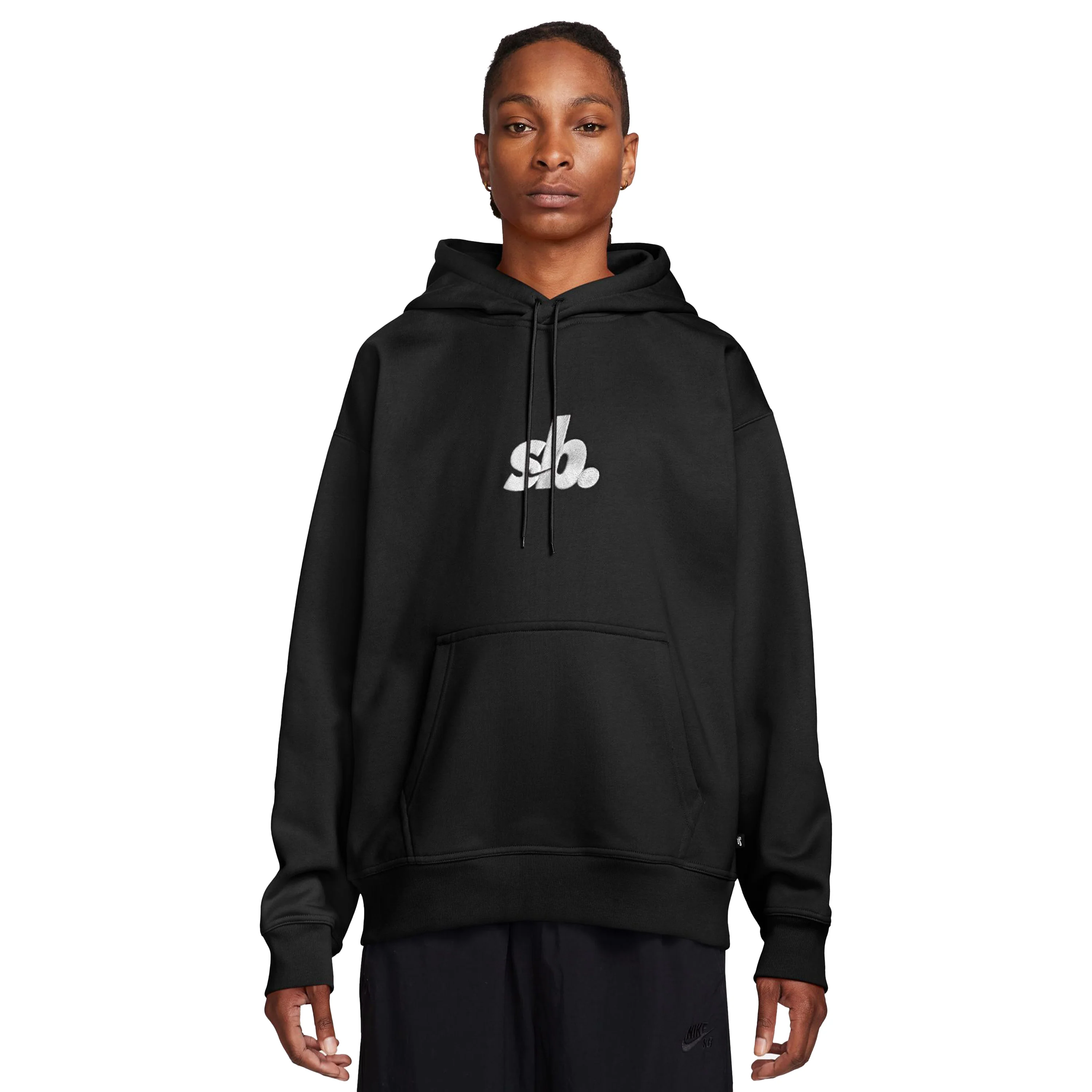 NIKE SB EMBROIDERED FLEECE HOODIE BLACK