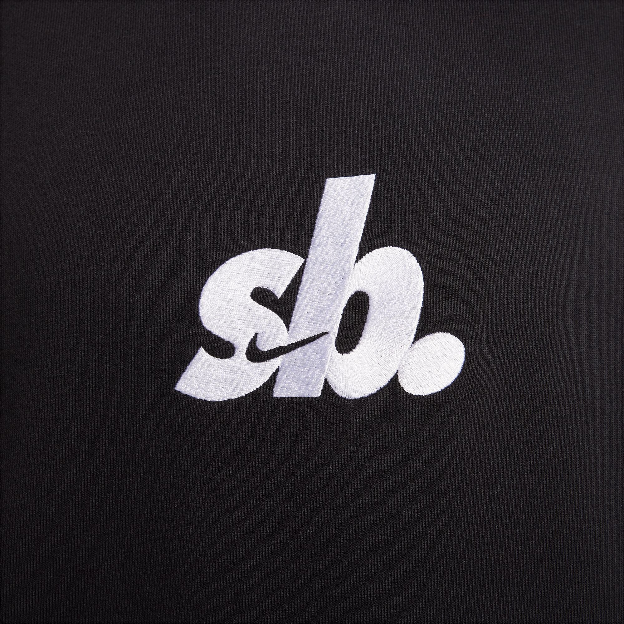 NIKE SB EMBROIDERED FLEECE HOODIE BLACK - Image 2