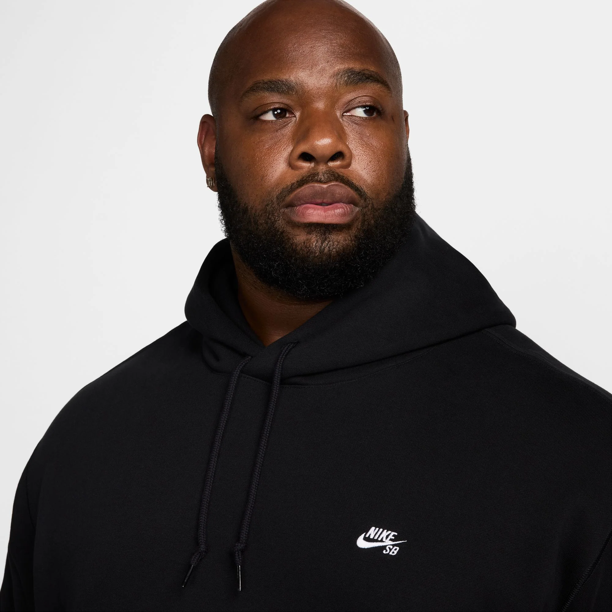 NIKE SB ESSENTIALS LOGO FLEECE HOODIE BLACK - Image 3