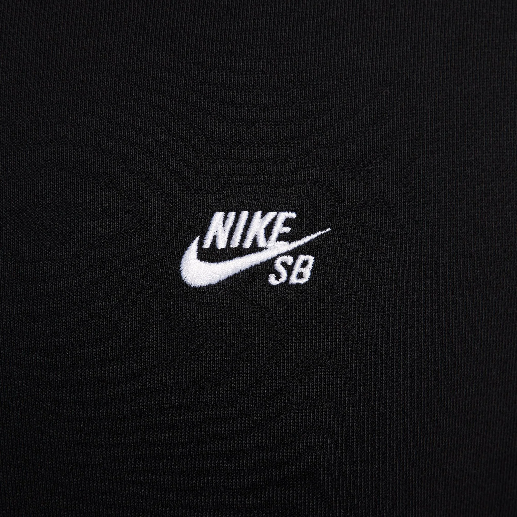 NIKE SB ESSENTIALS LOGO FLEECE HOODIE BLACK - Image 4