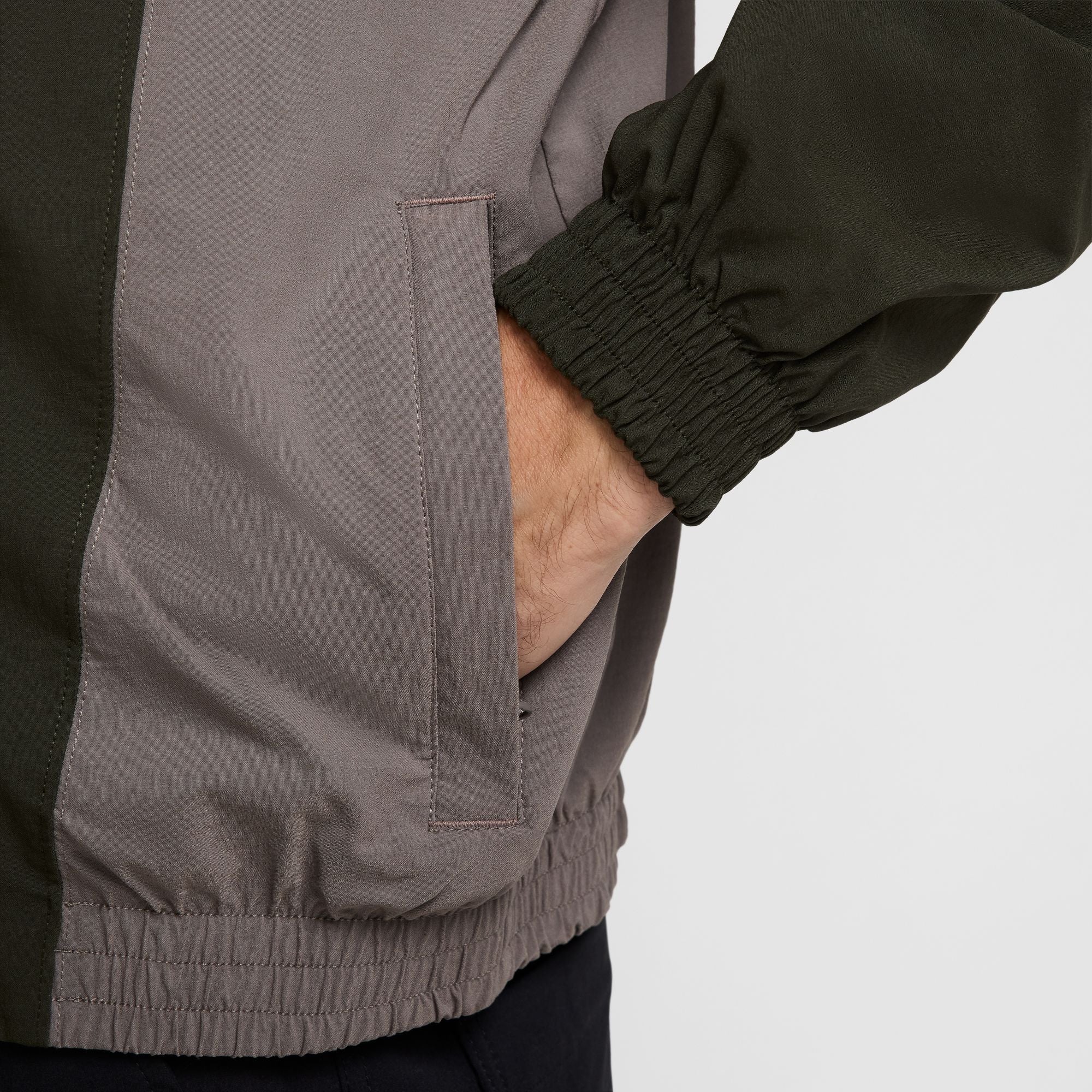 NIKE SB FULL-ZIP WOVEN SKATE JACKET SEQUOIA / CAVE STONE / WHITE - Image 5