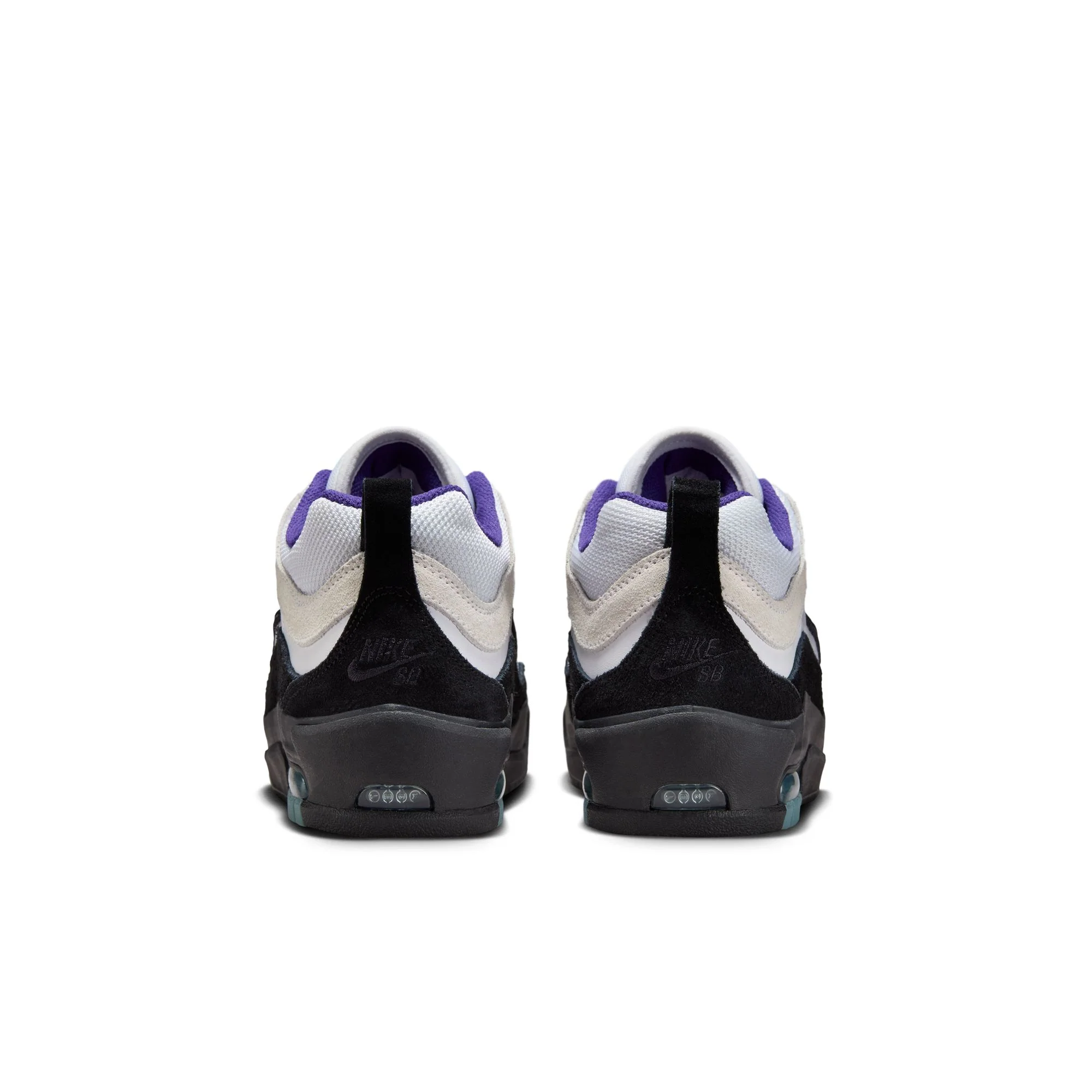 NIKE SB ISHOD 2 AIR MAX WHITE/BLACK-COURT PURPLE-BLACK - Image 3