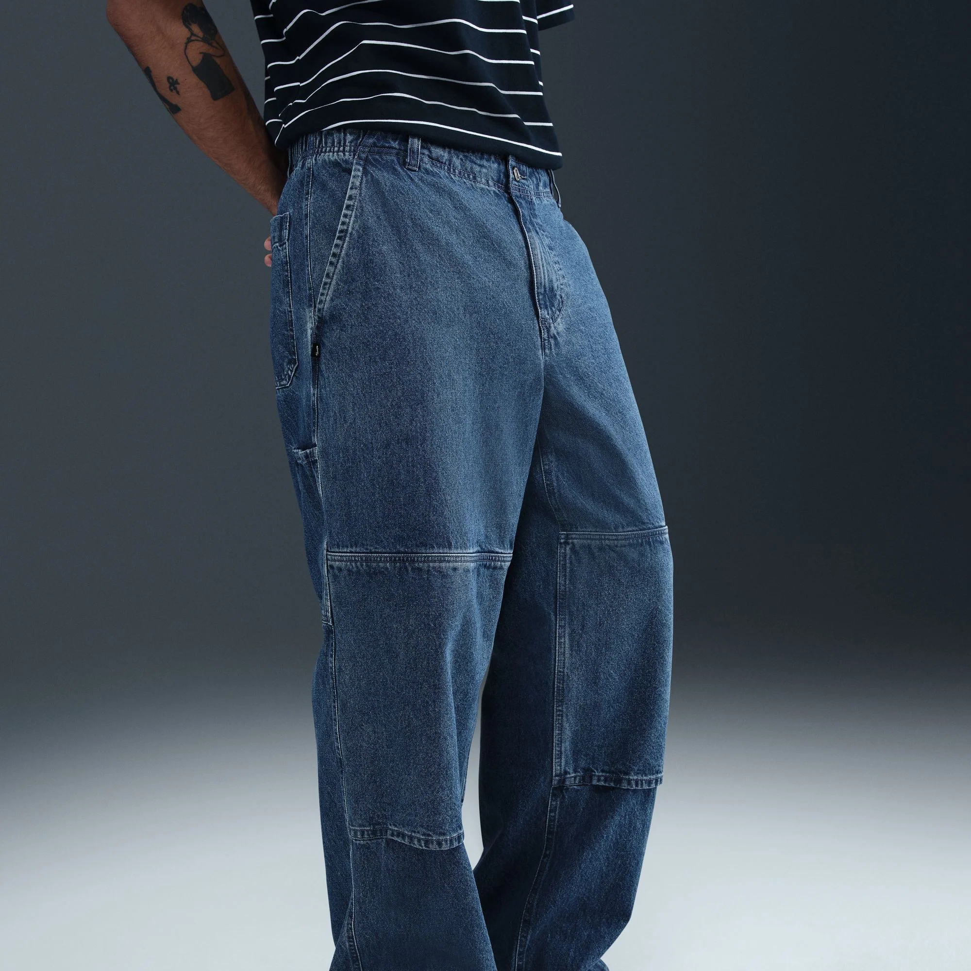 NIKE SB LOOSE DOUBLE-KNEE DENIM SKATE PANTS - Image 7