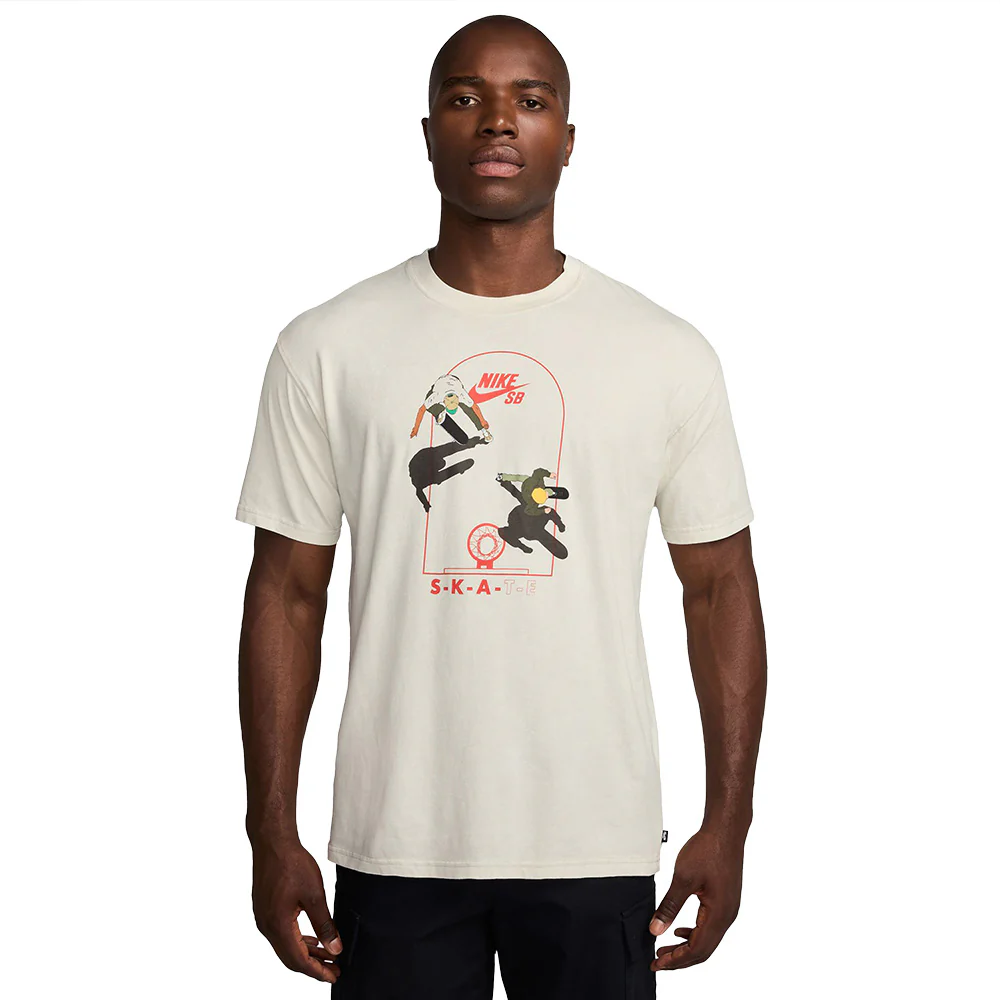 NIKE SB MAX90 COURT SKATE TEE LIGHT BONE