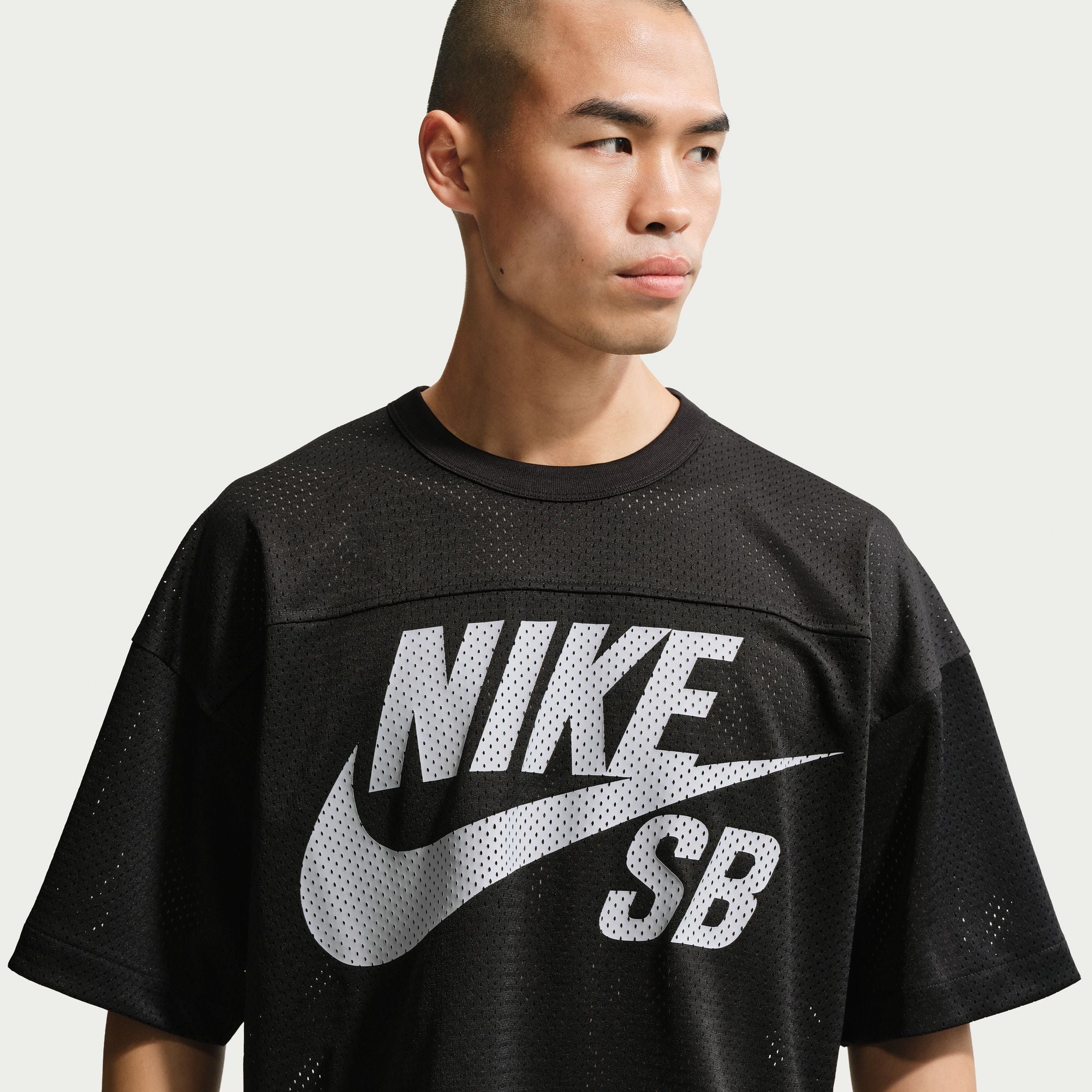 NIKE SB MESH FOOTBALL JERSEY SKATE TOP BLACK - Image 2