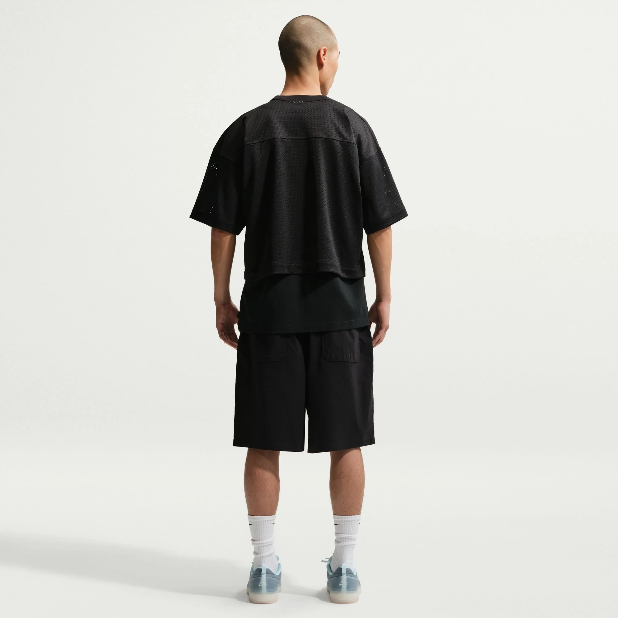 NIKE SB MESH FOOTBALL JERSEY SKATE TOP BLACK - Image 3
