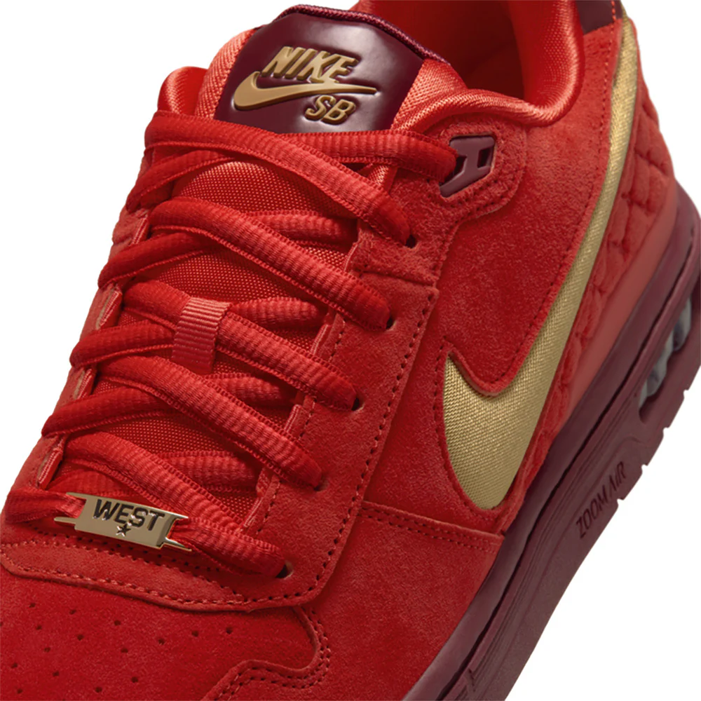 NIKE SB P-ROD 1 ZOOM AIR LOW "ALL STAR WEEKEND" HABANERO RED /CLUB GOLD-TEAM RED - Image 2