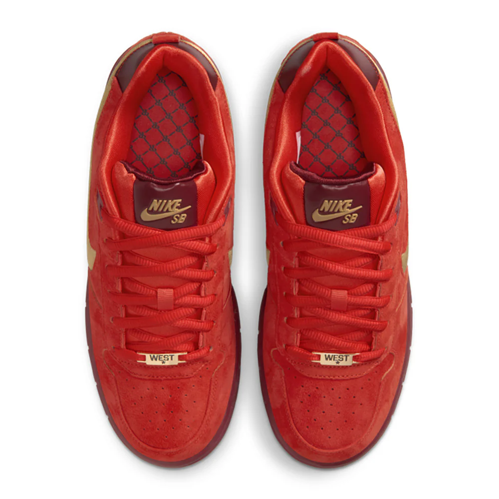 NIKE SB P-ROD 1 ZOOM AIR LOW "ALL STAR WEEKEND" HABANERO RED /CLUB GOLD-TEAM RED - Image 3