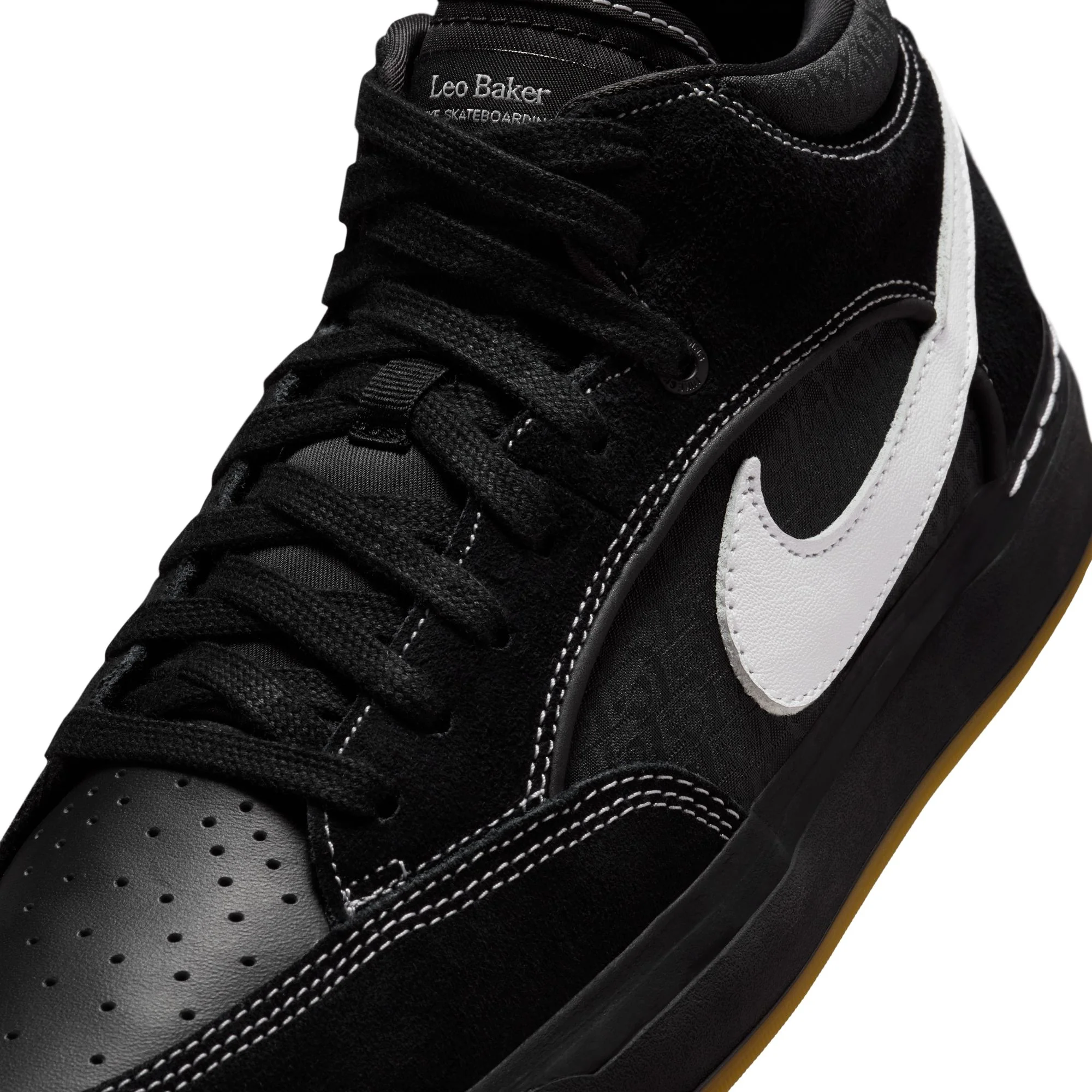 NIKE SB REACT LEO BLACK / WHITE-BLACK-GUM - Image 3