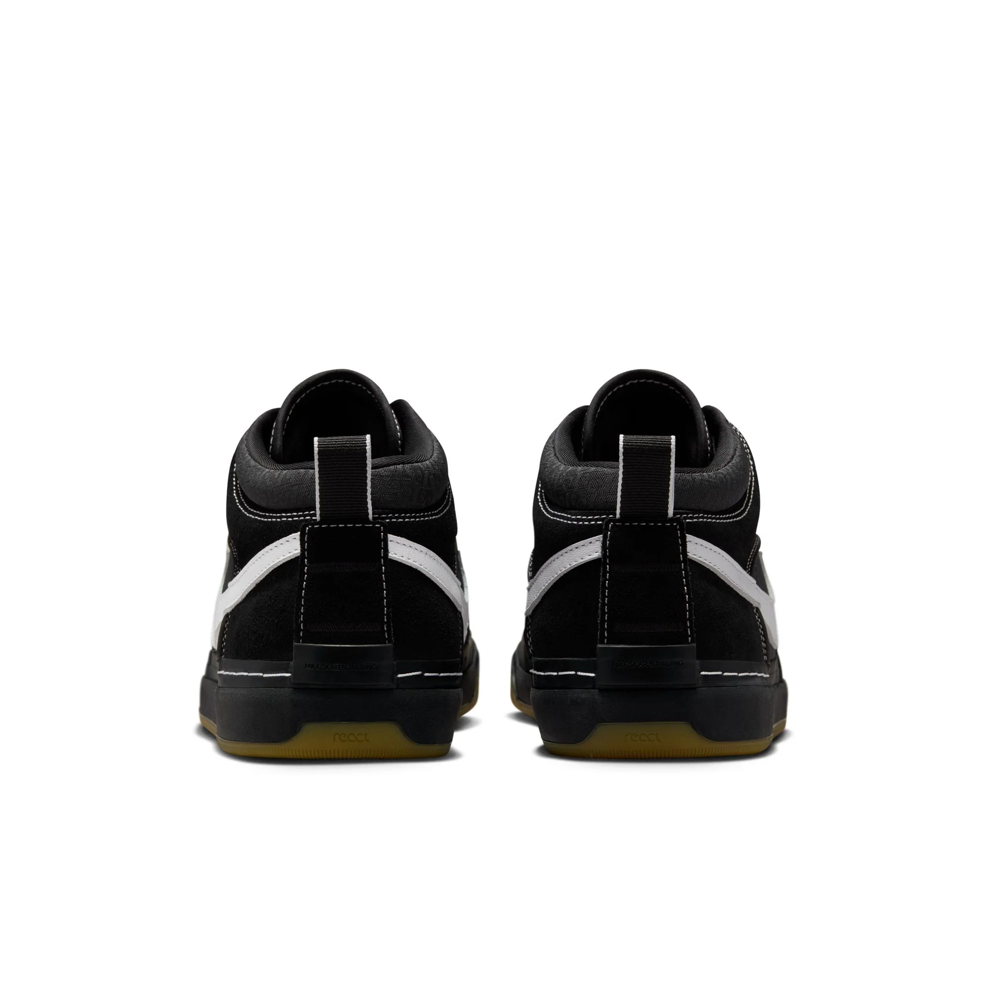 NIKE SB REACT LEO BLACK / WHITE-BLACK-GUM - Image 4