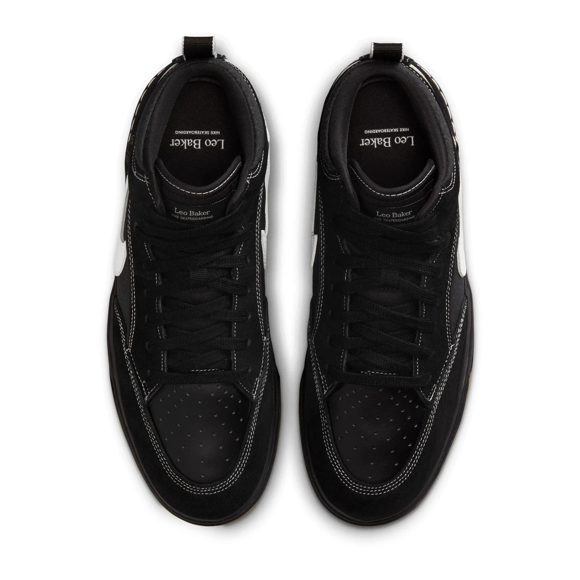 NIKE SB REACT LEO BLACK / WHITE-BLACK-GUM - Image 5