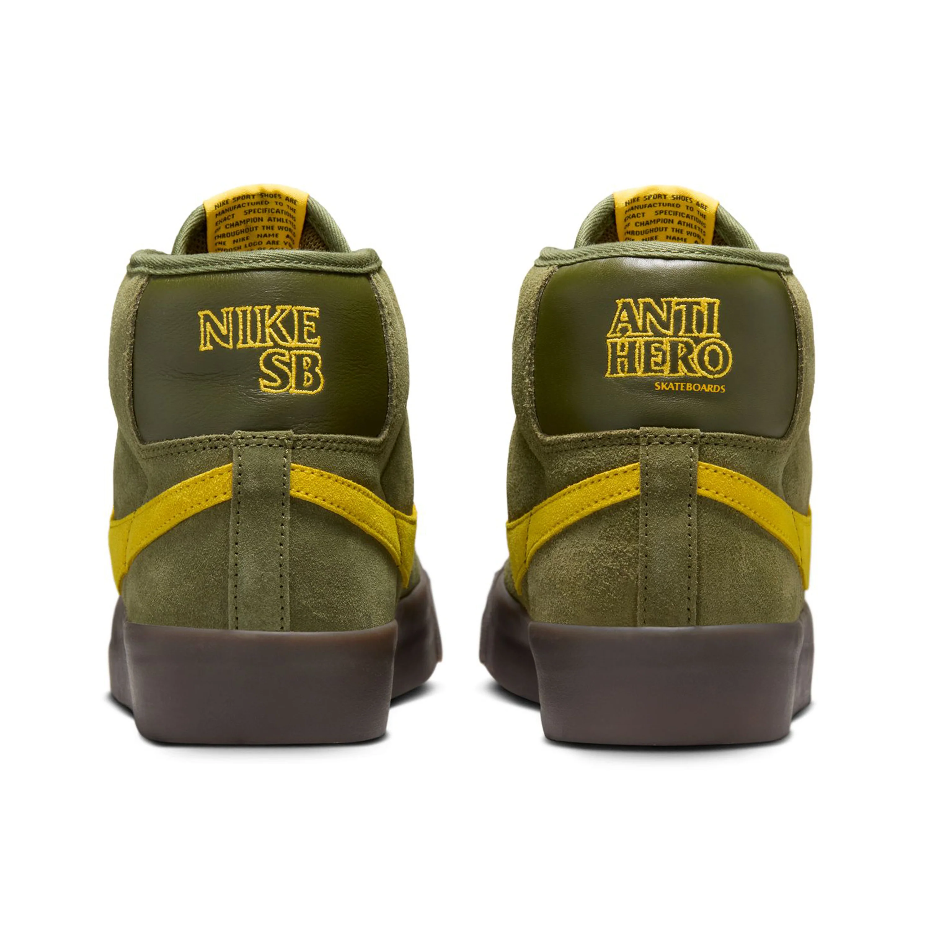 NIKE SB X ANTIHERO BLAZER GT MID ROUGH GREEN / AMARILLO-ROUGH GREEN - Image 3