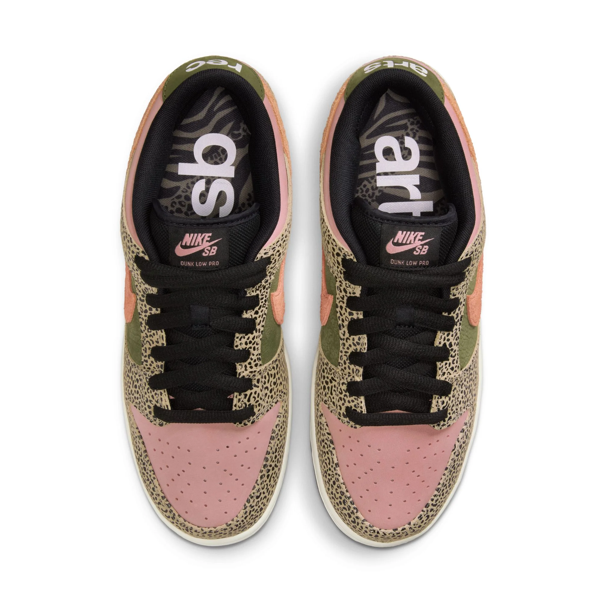 NIKE SB X ARTS-REC DUNK LOW PRO KHAKI/AMBER BROWN-ROUGH GREEN-RUST PINK-BLACK-SAIL - Image 3