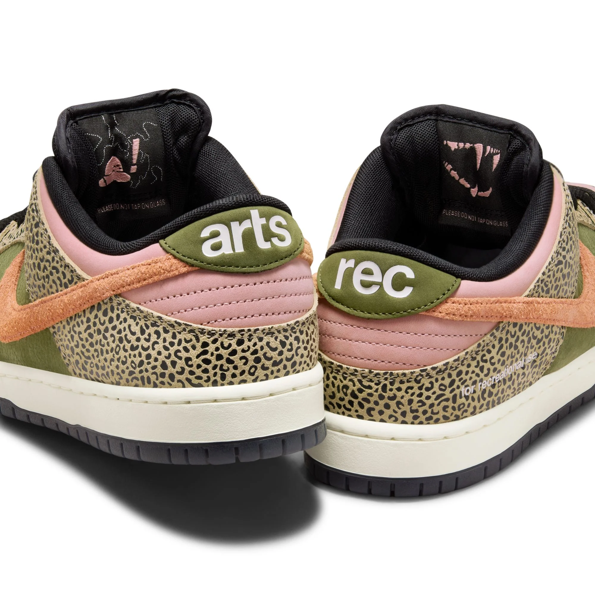 NIKE SB X ARTS-REC DUNK LOW PRO KHAKI/AMBER BROWN-ROUGH GREEN-RUST PINK-BLACK-SAIL - Image 5