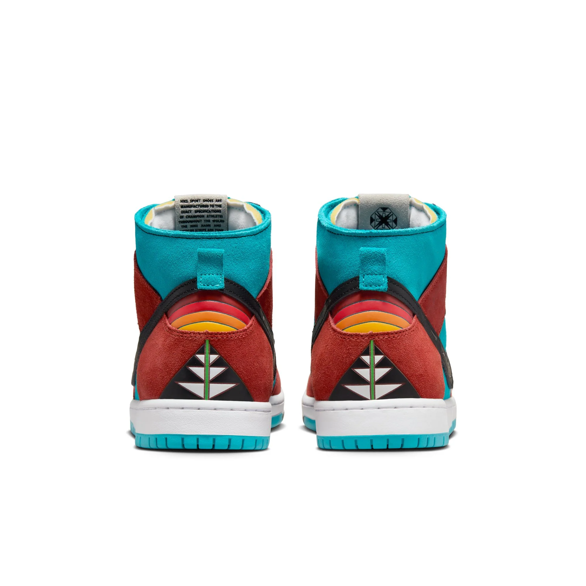 NIKE SB X DI'ORR GREENWOOD DUNK HIGH DECON TURQUOISE BLUE / BLACK-RUGGED ORANGE - Image 2