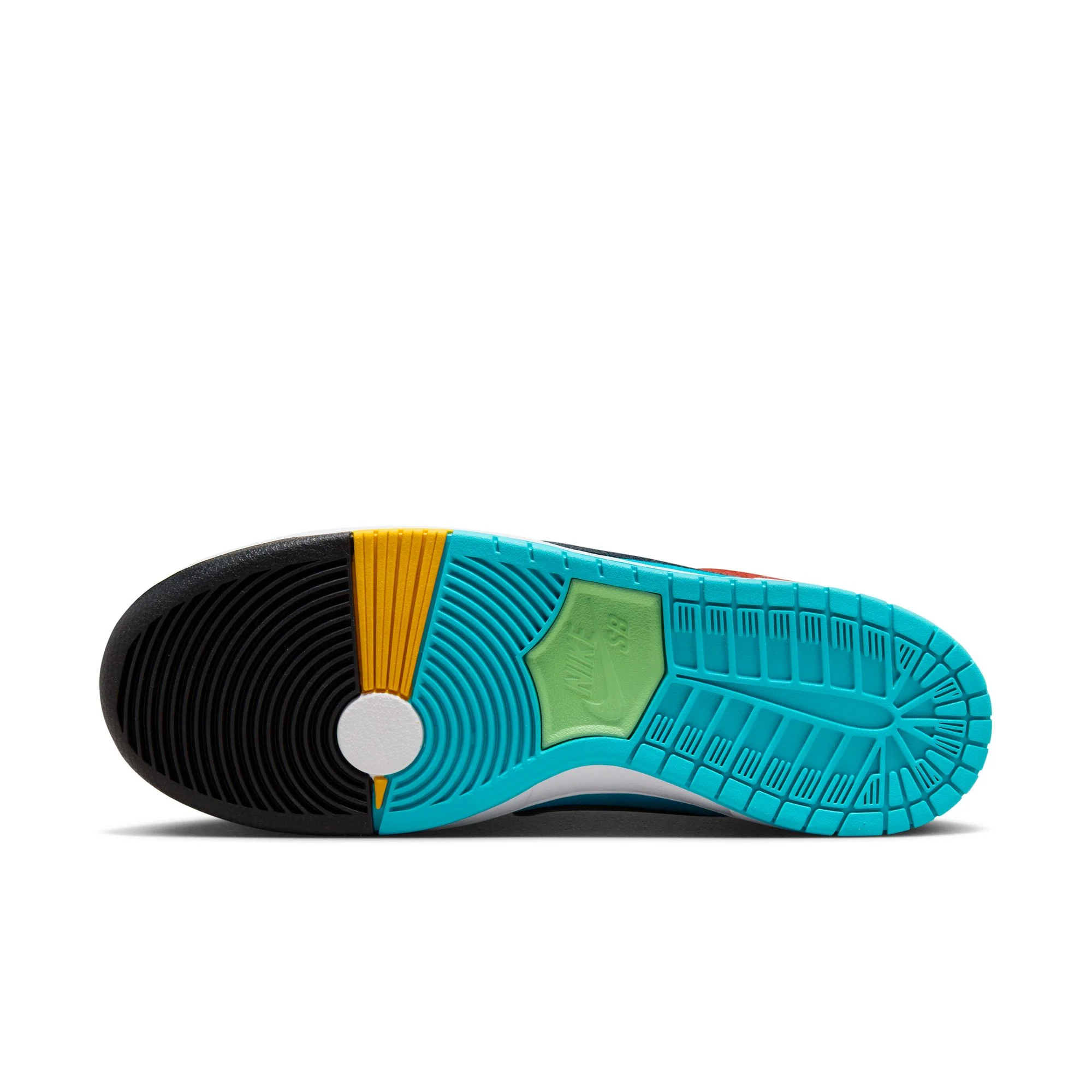 NIKE SB X DI'ORR GREENWOOD DUNK HIGH DECON TURQUOISE BLUE / BLACK-RUGGED ORANGE - Image 5