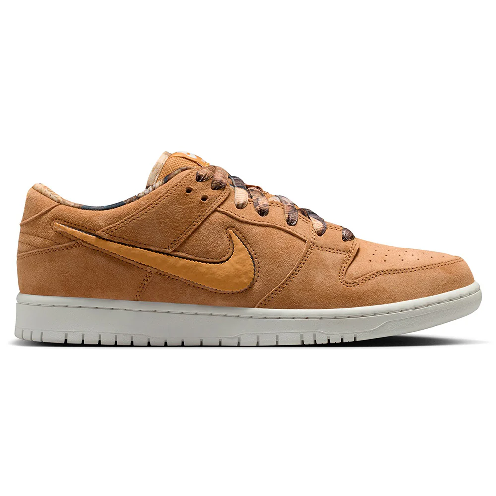 NIKE SB X NOTE SKATE DUNK LOW PRO FLAX / HONEYCOMB-SUMMIT WHITE-SAIL-GREEN SPARK-UNIVERSITY RED
