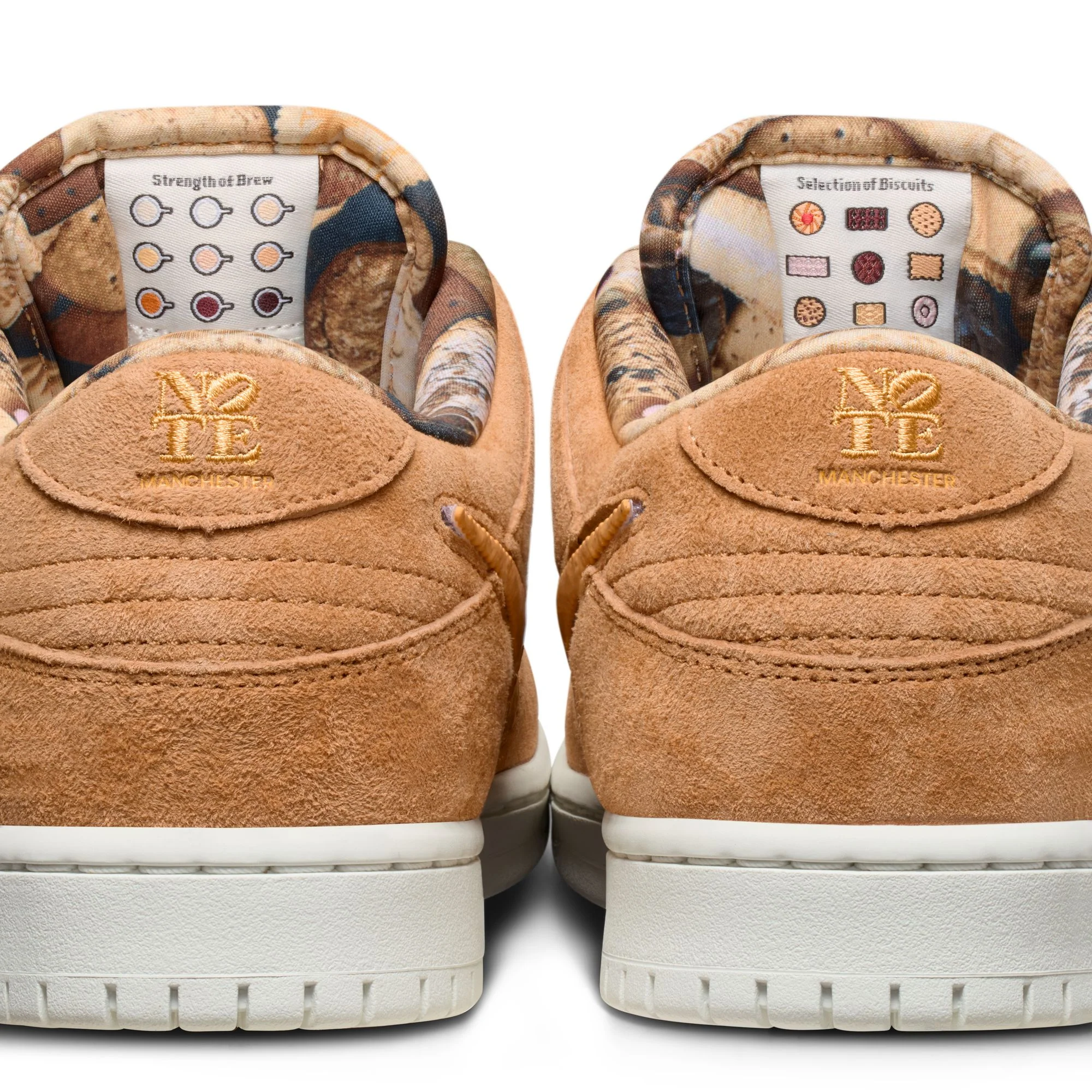 NIKE SB X NOTE SKATE DUNK LOW PRO FLAX / HONEYCOMB-SUMMIT WHITE-SAIL-GREEN SPARK-UNIVERSITY RED - Image 6