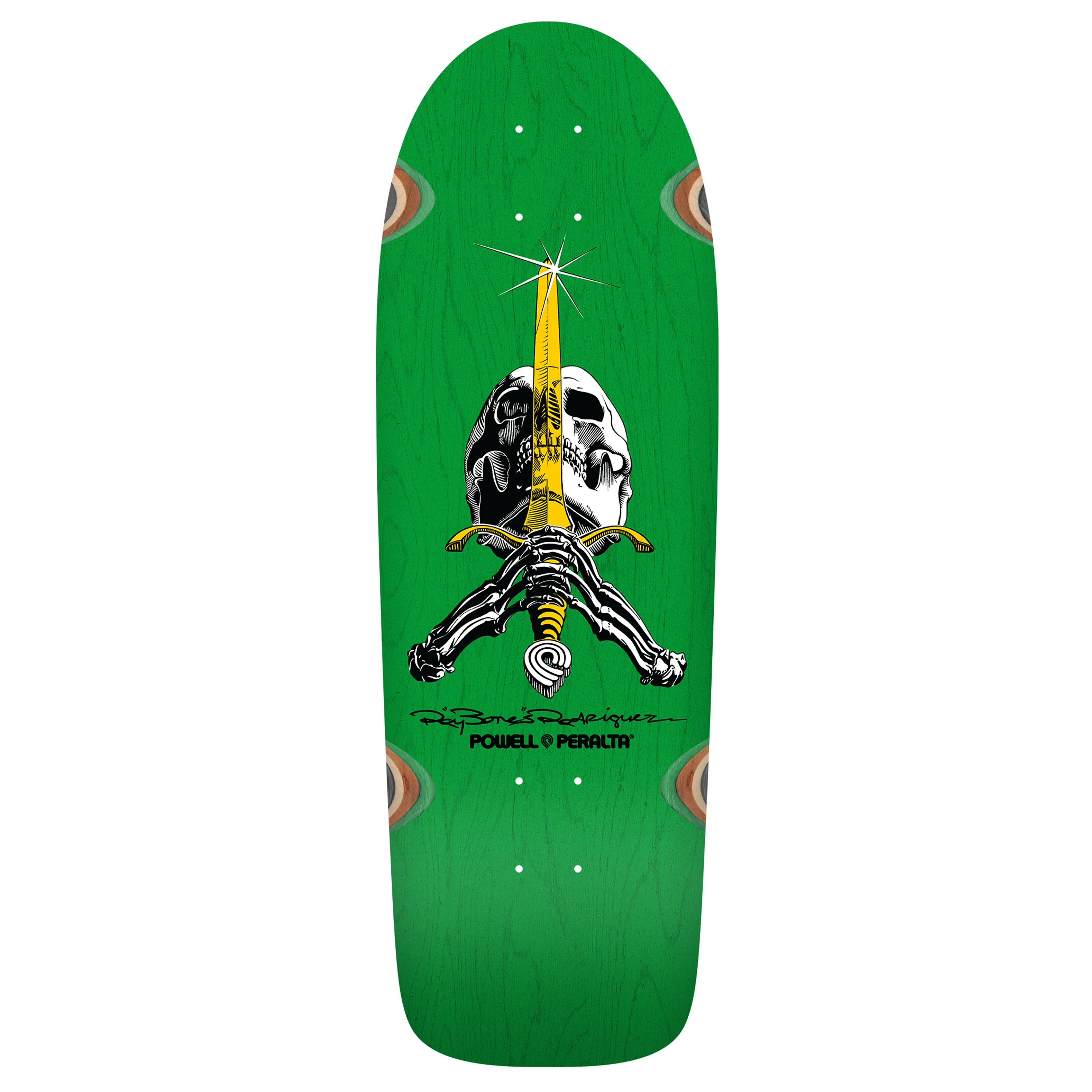POWELL PERALTA RODRIGUEZ SKULL & SWORD REISSUE GREEN