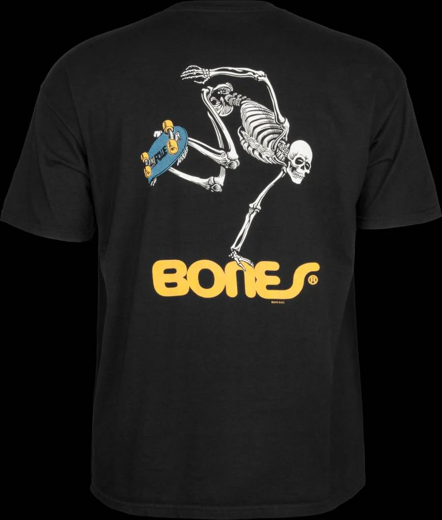 POWELL SK8BOARD SKELETON BLACK TEE - Image 3
