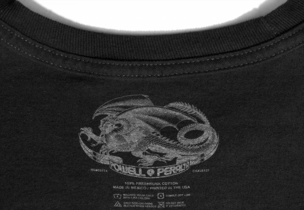 POWELL SK8BOARD SKELETON BLACK TEE - Image 4