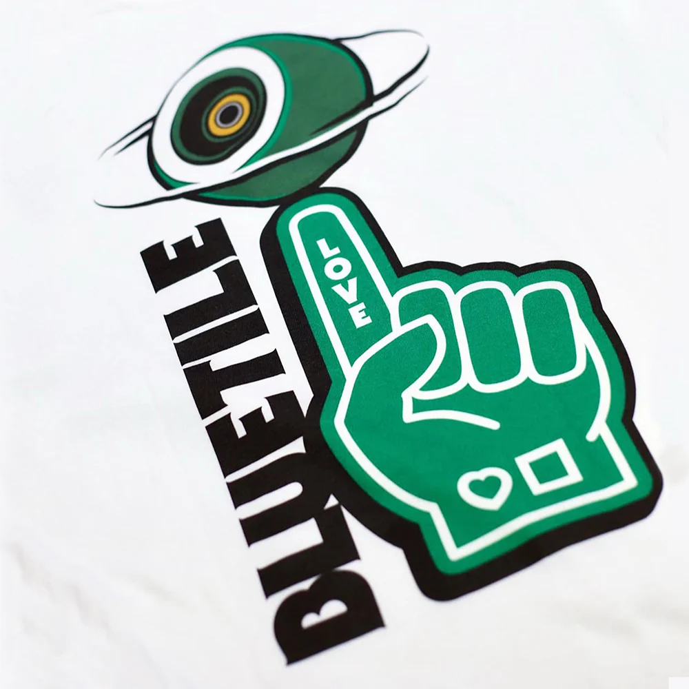 *PRE-ORDER* BLUETILE GREEN FOAM FINGER TEE WHITE - Image 2