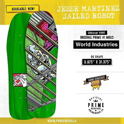 JESSE MARTINEZ"JAILED ROBOT" WORLD INDUSTRIES REISSUE BLACK - Image 3