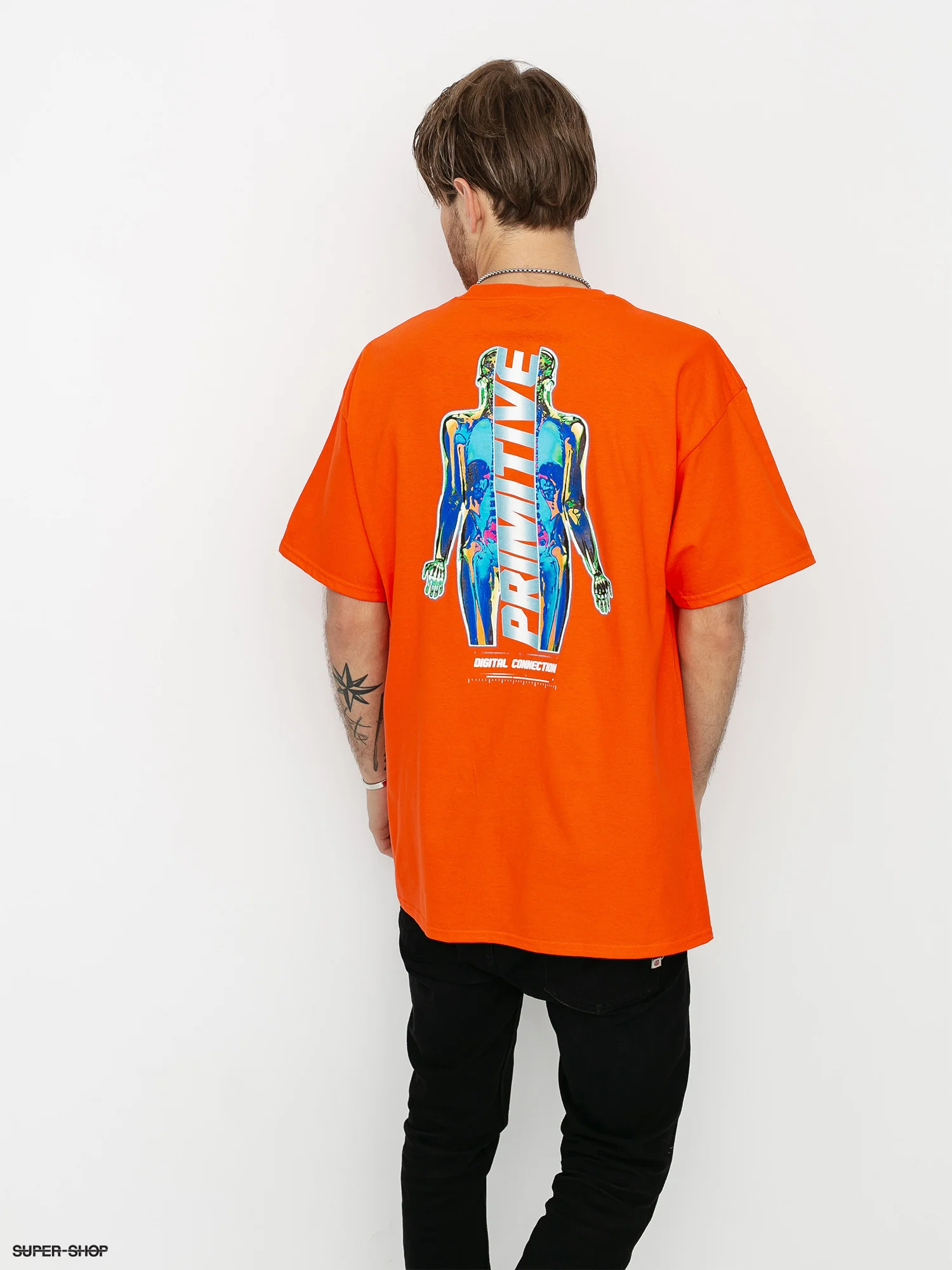 PRIMITIVE CONNECTION T-SHIRT ORANGE - Image 2