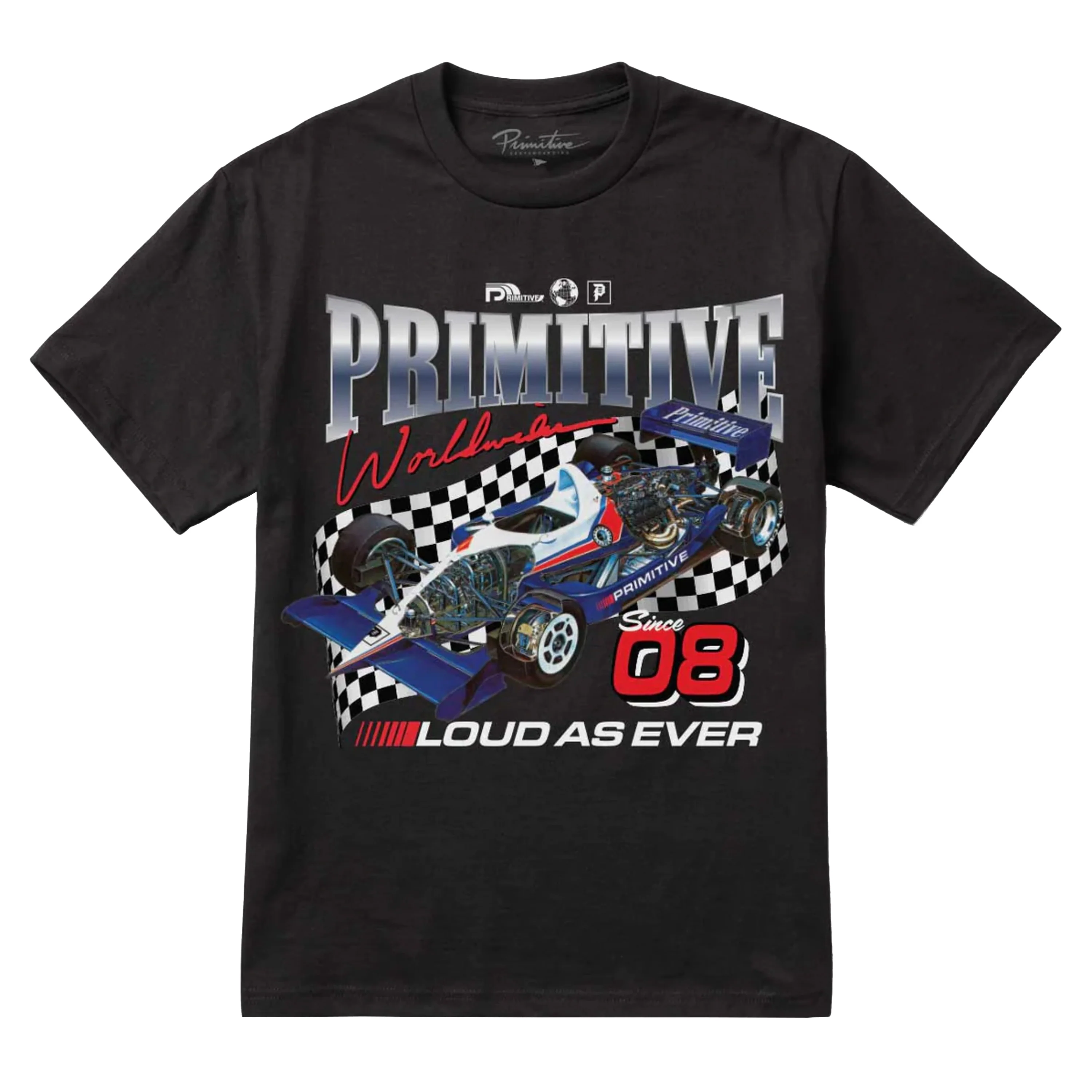 PRIMITIVE FINISH LINE TEE BLACK