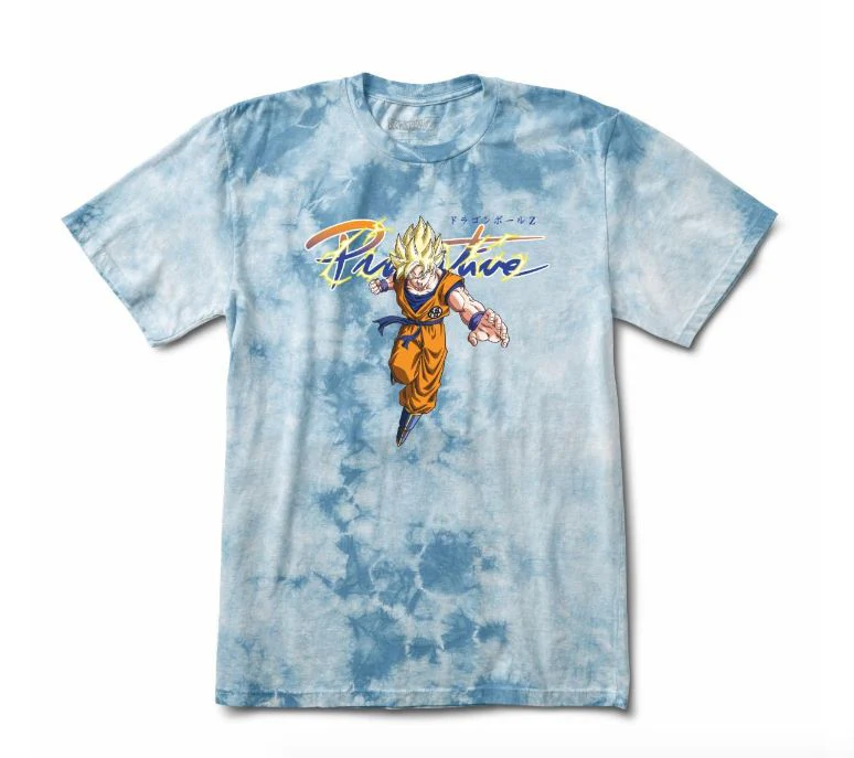 PRIMITIVE X DRAGONBALL Z NUEVO GOKU SAIYAN TEE SLATE WASH