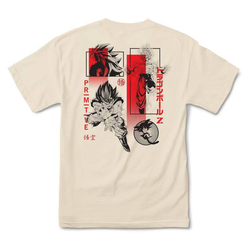 PRIMITIVE X DRAGONBALL Z COLLAGE T-SHIRT CREAM - Image 2