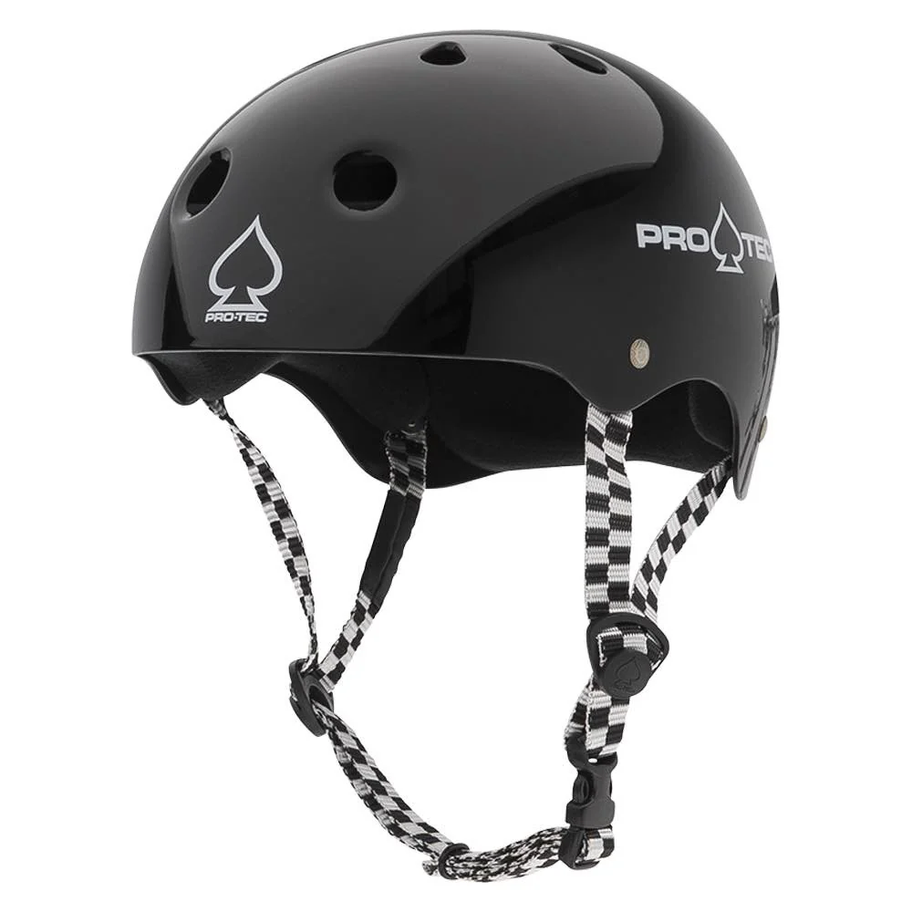 PRO-TEC CLASSIC BLACK W/ CHECKER HELMET
