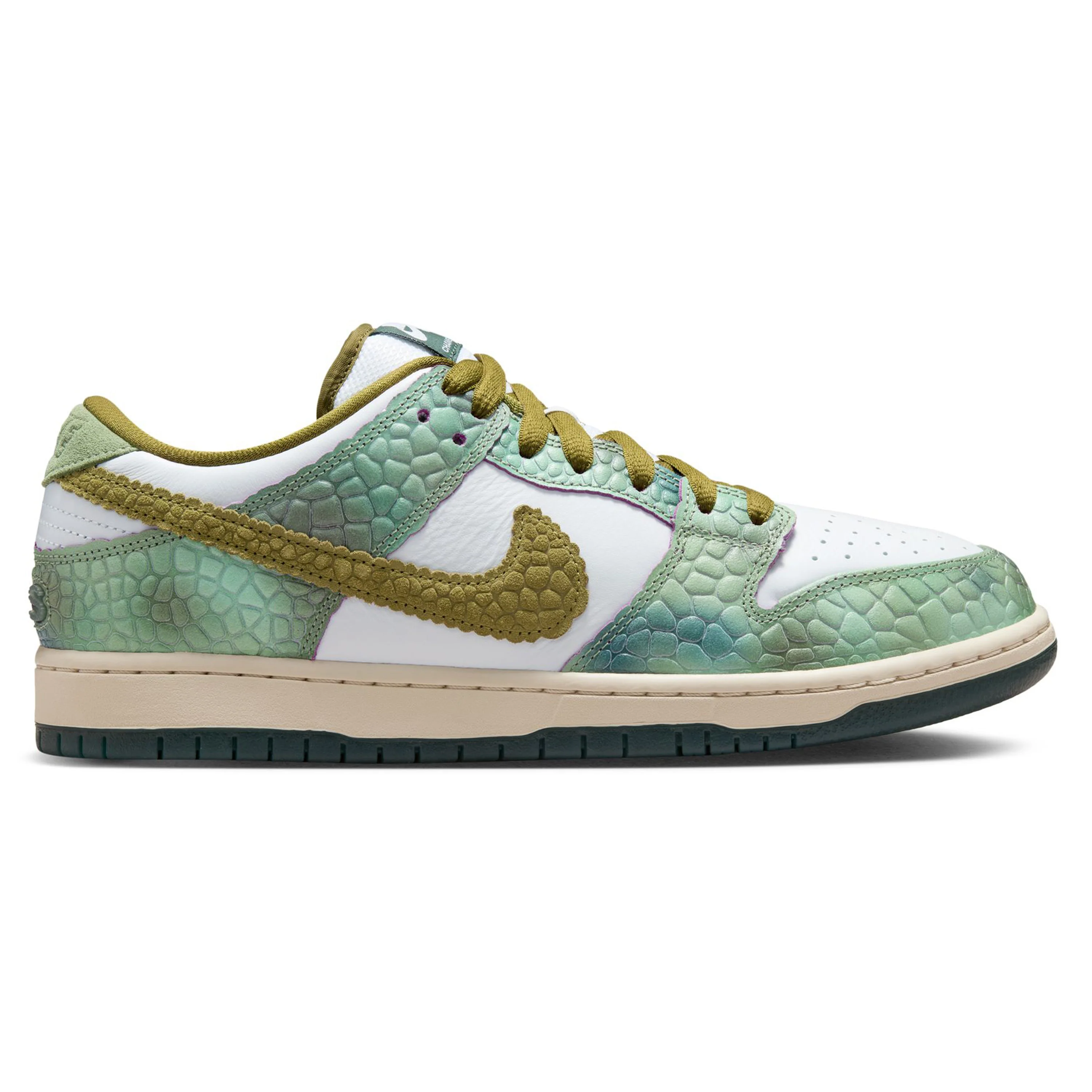 * Raffle winner * NIKE SB DUNK LOW PRO "CHAMELEON" OIL GREEN/DESERT MOSS-WHITE (Copy)