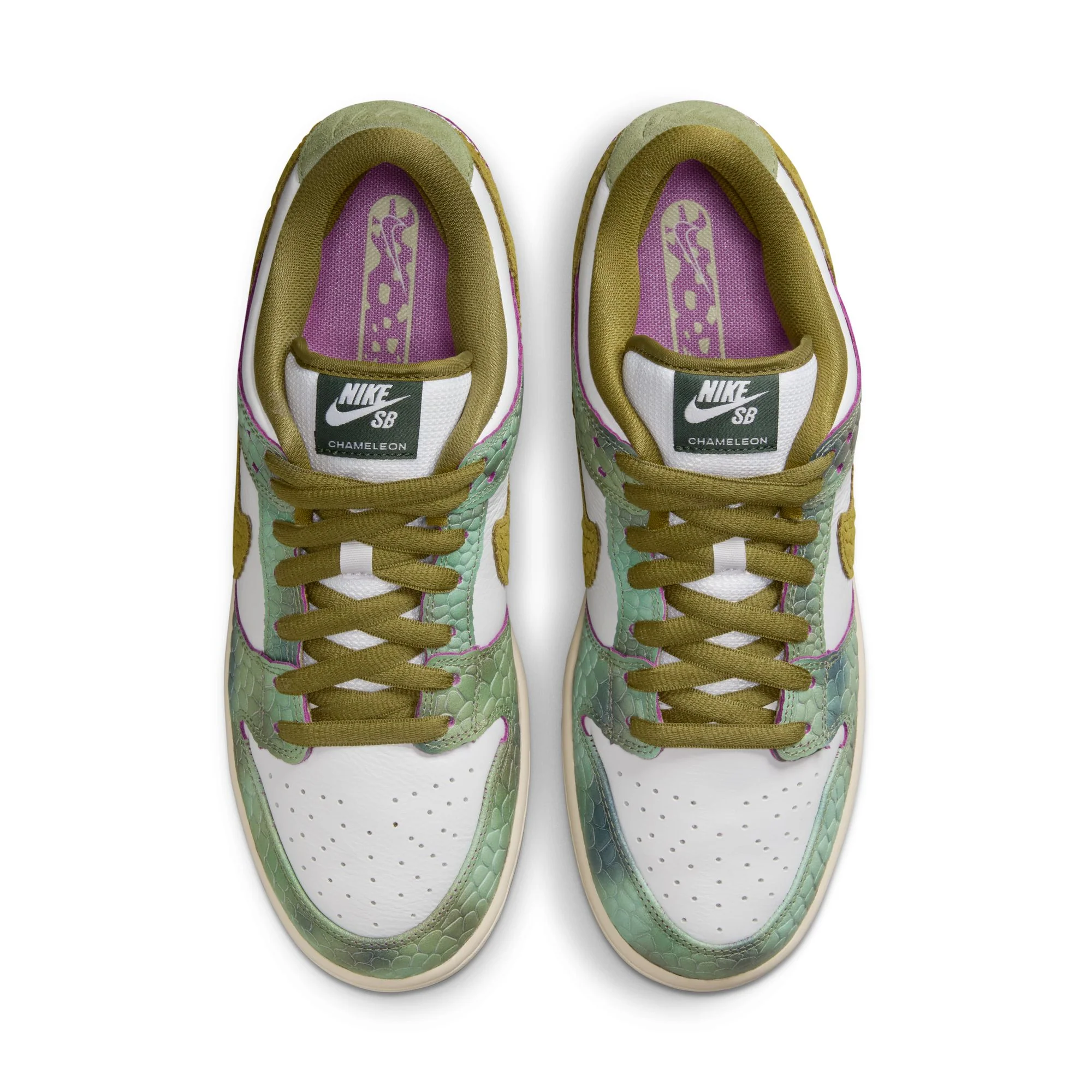 * Raffle winner * NIKE SB DUNK LOW PRO "CHAMELEON" OIL GREEN/DESERT MOSS-WHITE (Copy) - Image 3