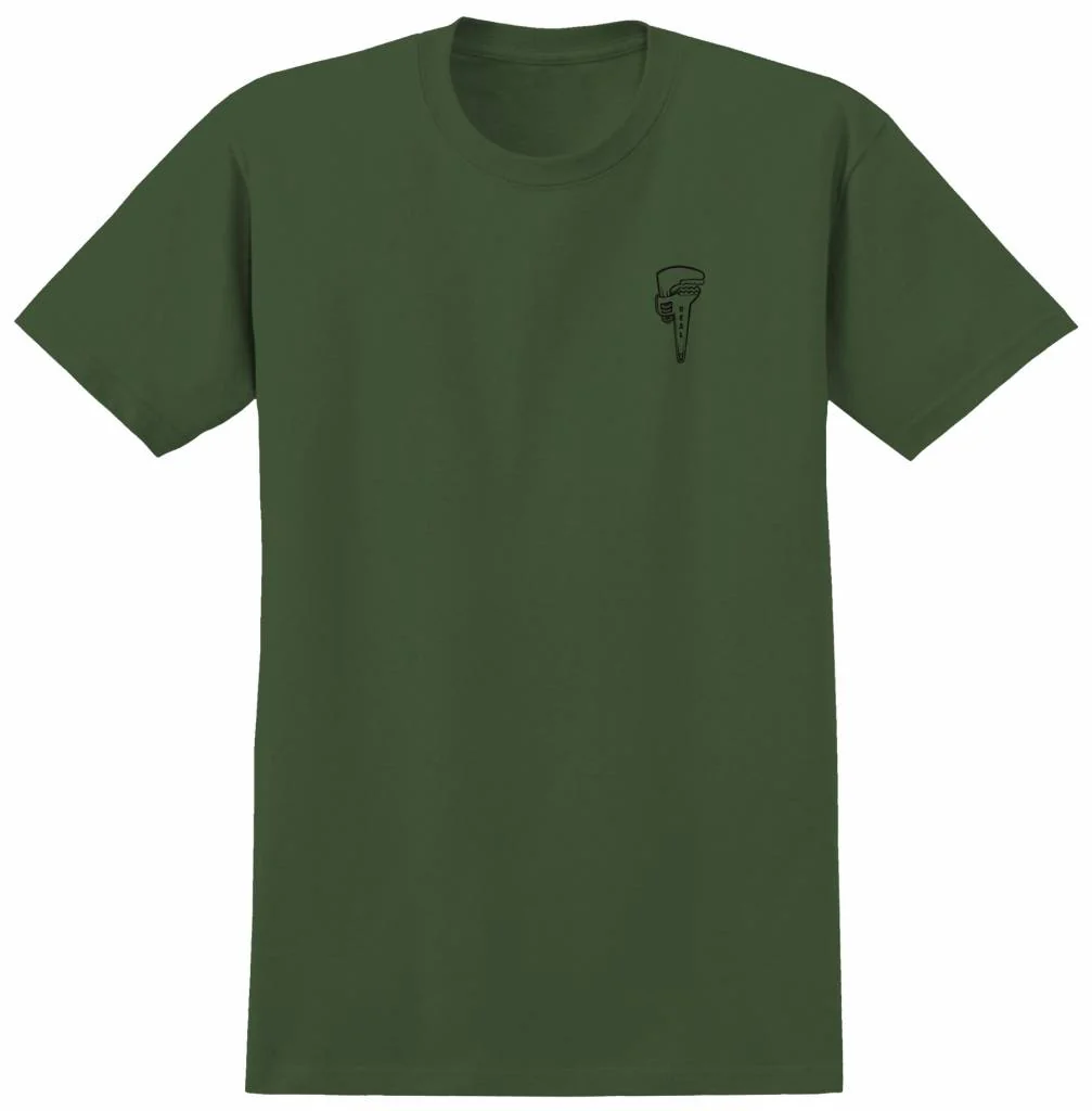 REAL JIM THIEBAUD "WRENCH JUSTICE" T-SHIRT GREEN - Image 2
