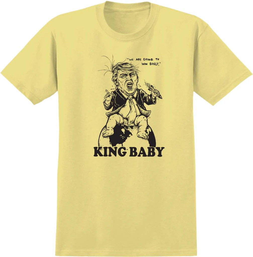 REAL SKATEBOARDS KING BABY T-SHIRT YELLOW
