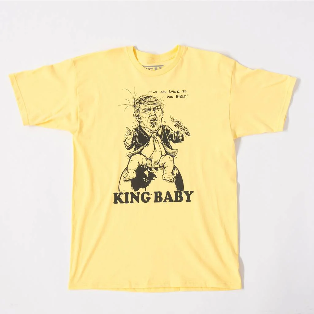 REAL SKATEBOARDS KING BABY T-SHIRT YELLOW - Image 2