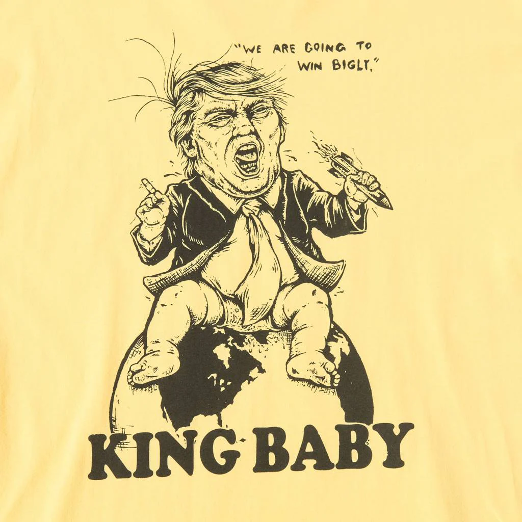 REAL SKATEBOARDS KING BABY T-SHIRT YELLOW - Image 3