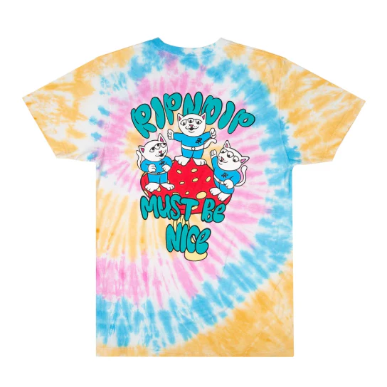 RIP N DIP ALIEN NERM TEE GOLD RAINBOW WASH