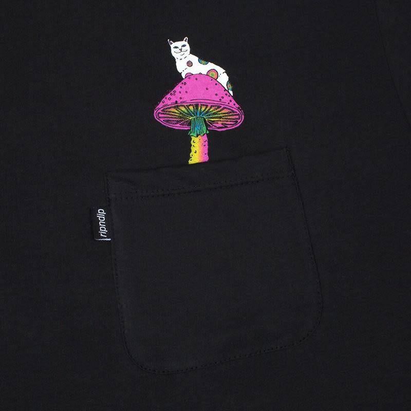 RIP N DIP PSYCHEDELIC NERMAL POCKET TEE BLACK - Image 3