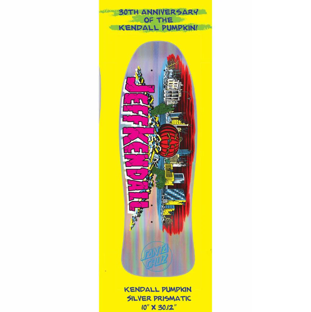 SANTA CRUZ JEFF KENDALL "PUMPKIN" 30TH ANNIVERSARY REISUE 10 X 30.12