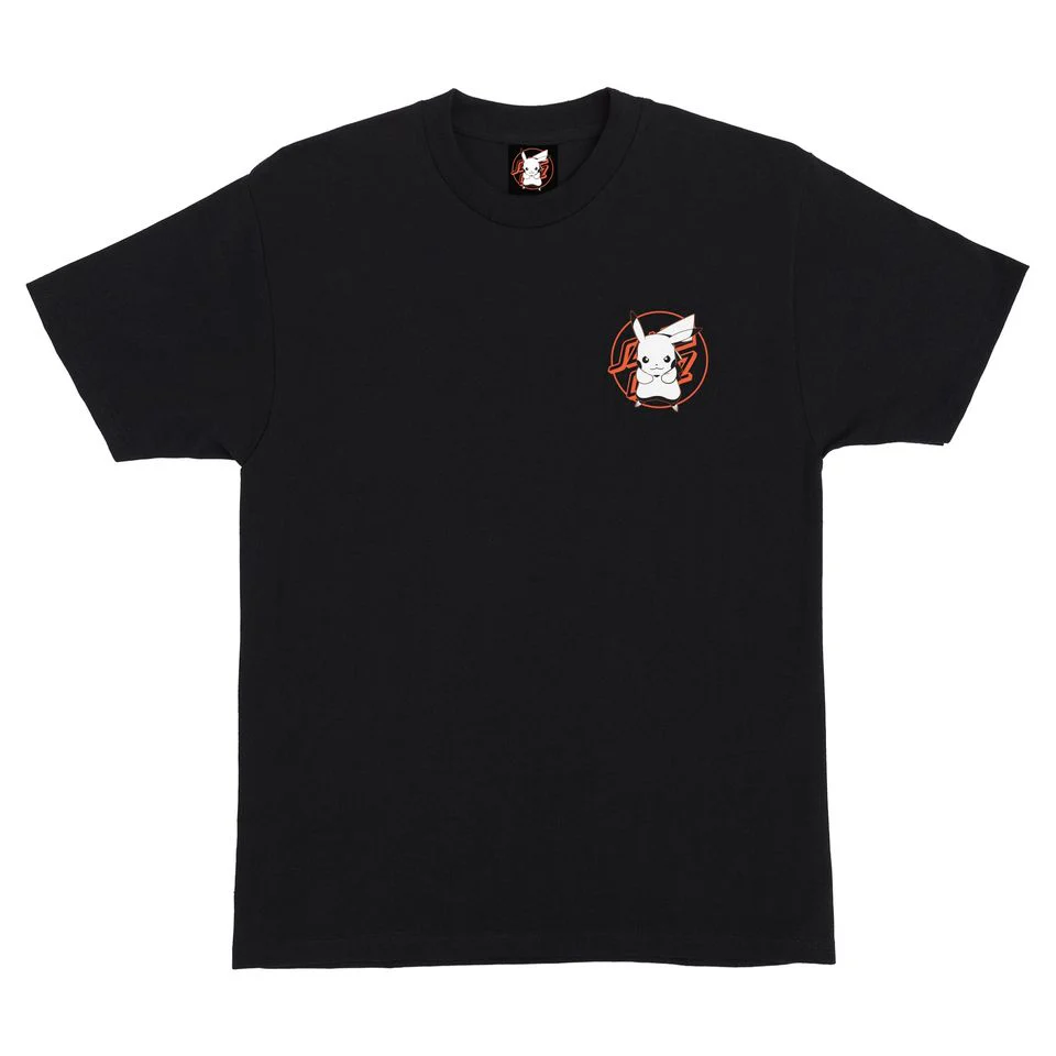 SANTA CRUZ X POKEMON PIKACHU MENS TEE BLACK - Image 2
