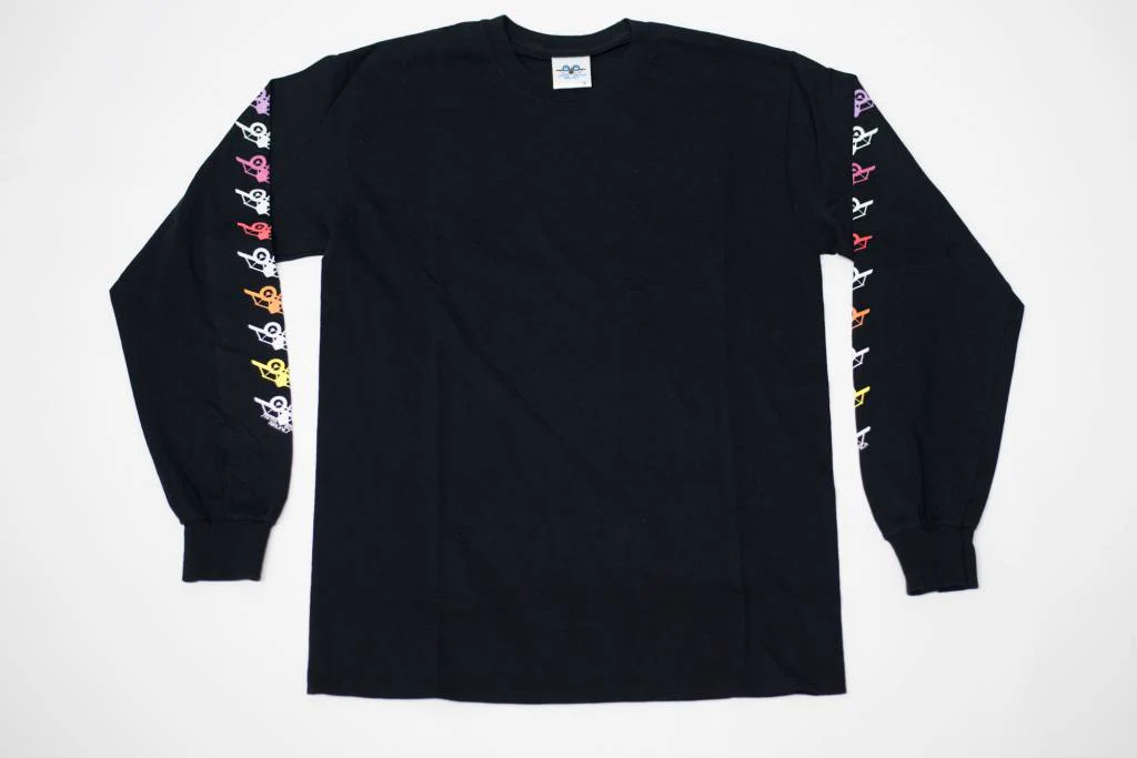 SMA AIRPLANE LOGO LONG SLEEVE T-SHIRT BLACK