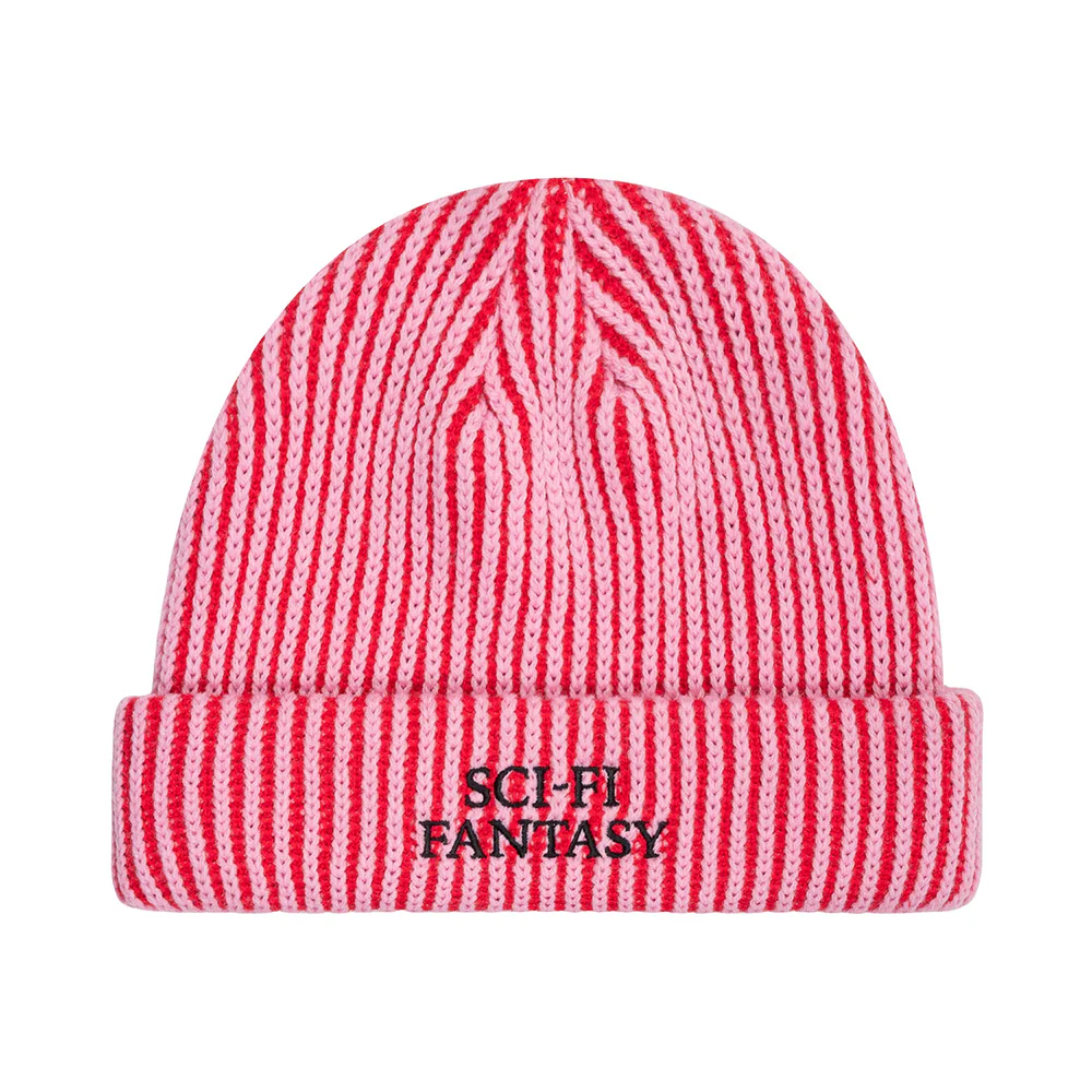 SCI-FI FANTASY LOGO BEANIE PINK / DARK RED