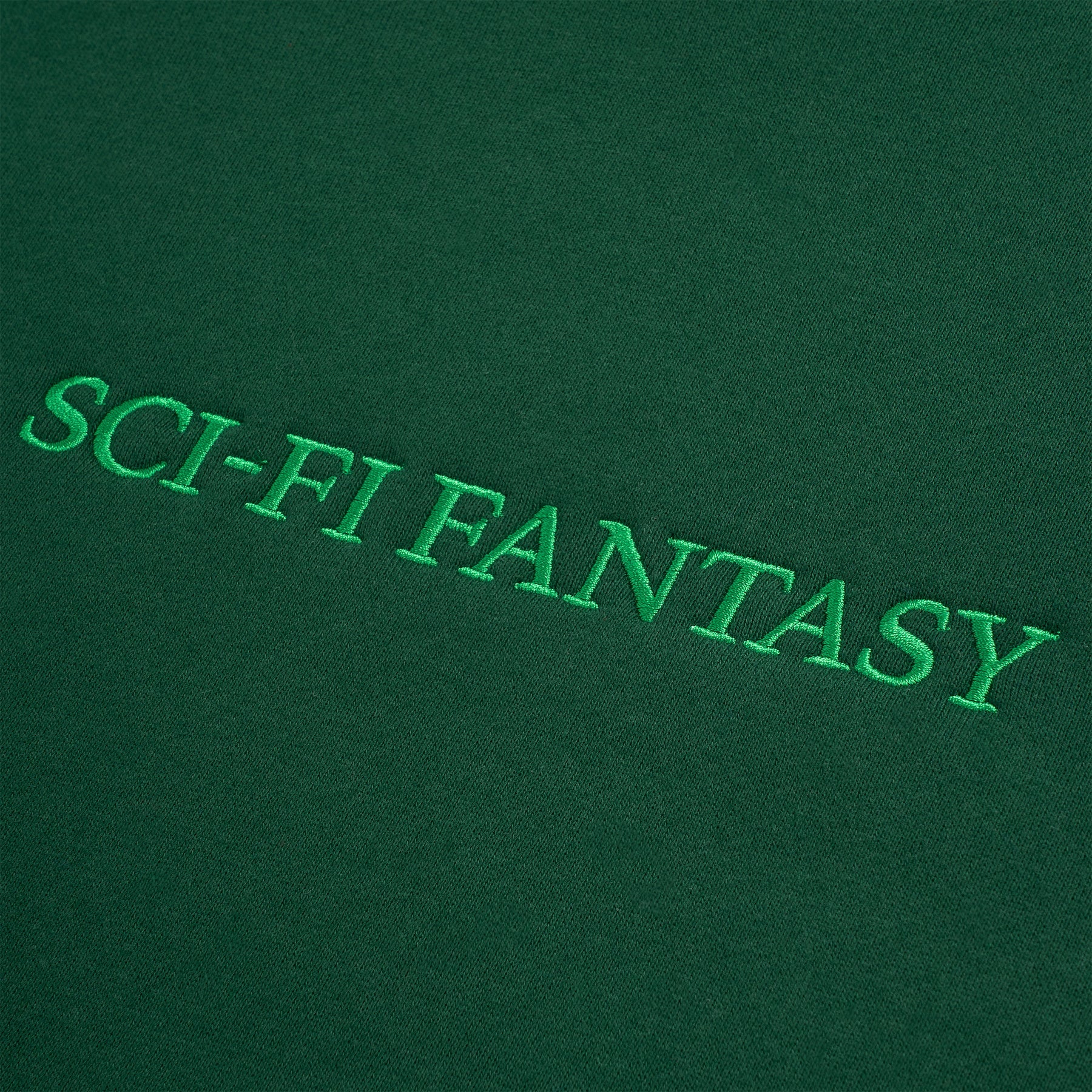 SCI-FI FANTASY LOGO HOODIE DARK GREEN - Image 2