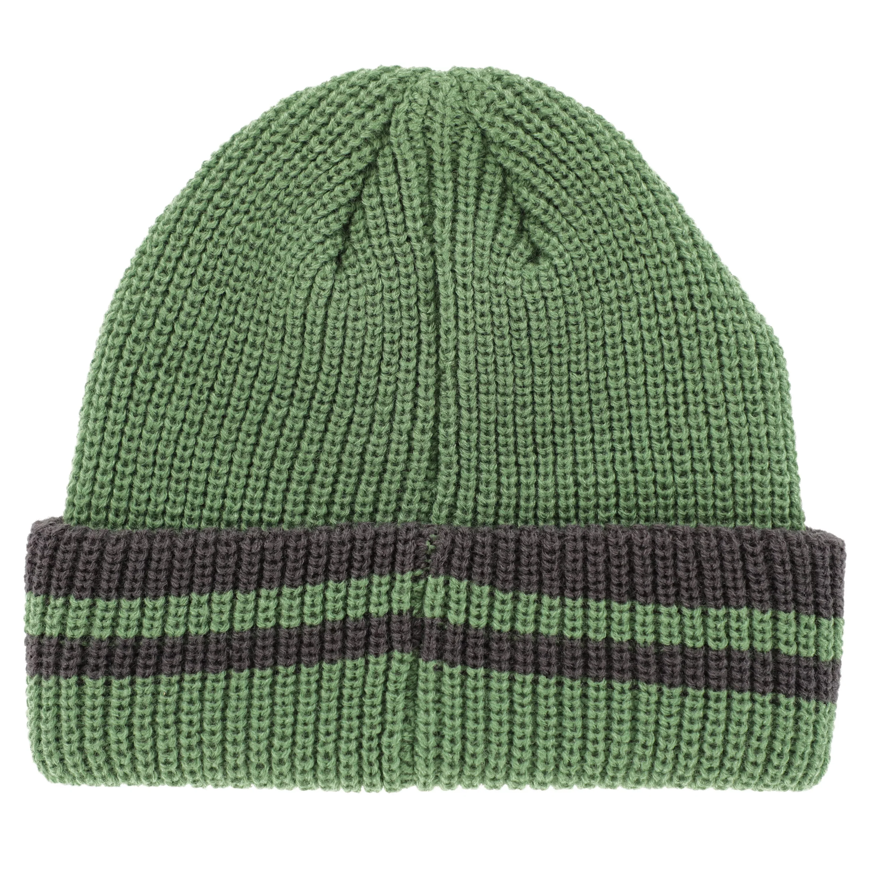 SCI-FI FANTASY REFLECTIVE PATCH STRIPED BEANIE OLIVE/GREY - Image 2