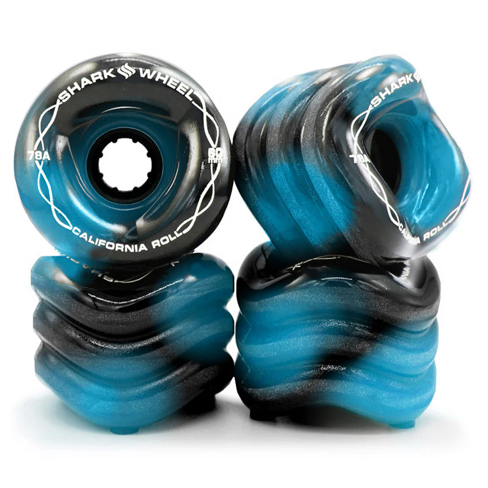 SHARK CALIFORNIA ROLL 60MM 78A BLUE / BLACK SWIRL