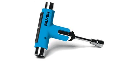 SILVER SKATE TOOL NEON BLUE