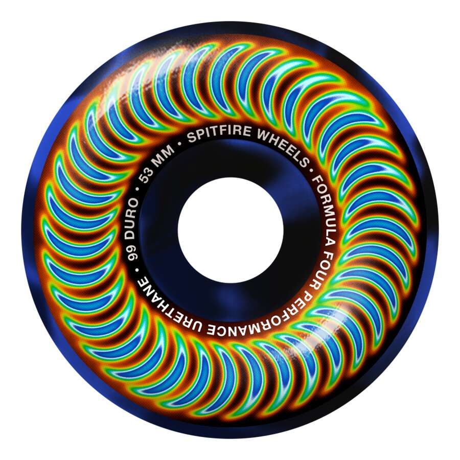 SPITFIRE F4 RADIOACTIVE CLASSIC 99D 53MM BLUE SWIRL